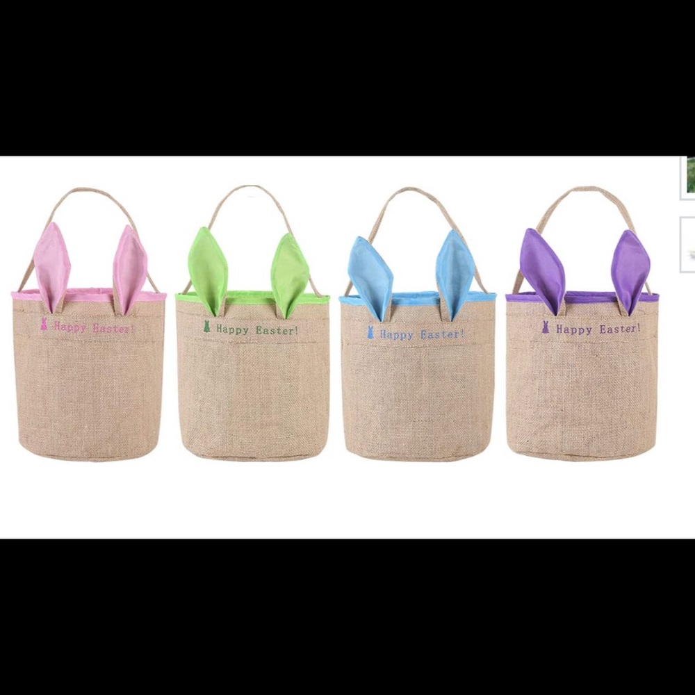 Burlap Easter bags.  Personalized